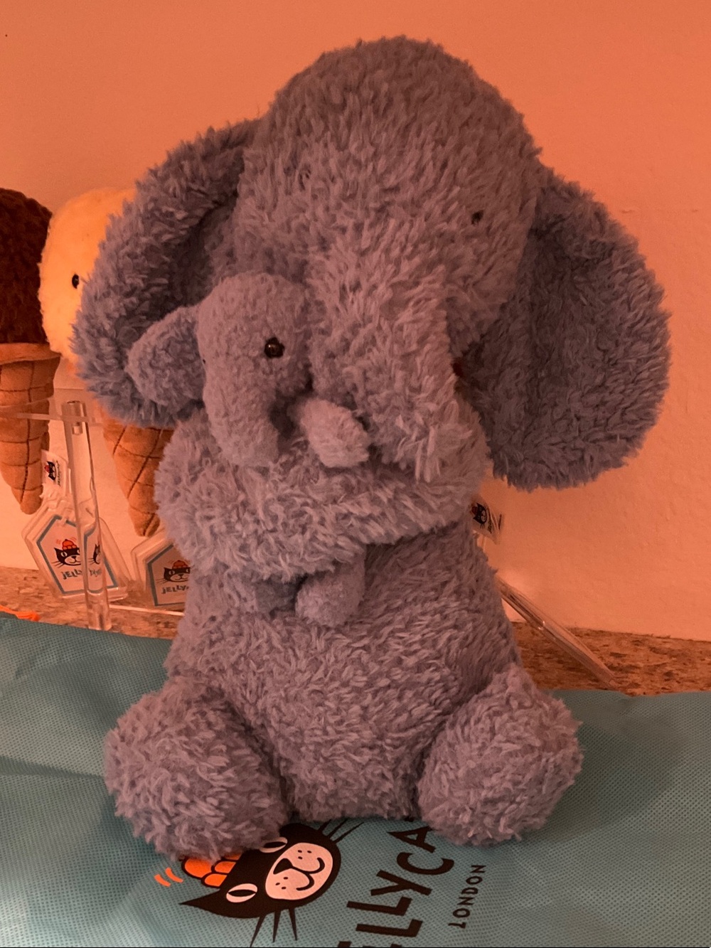 Jellycat Huddles Elephant Plush with Baby Elephant